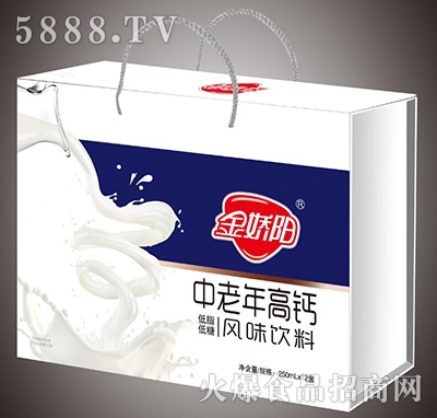 金嬌陽中老年高鈣風(fēng)味飲料250mlx12盒