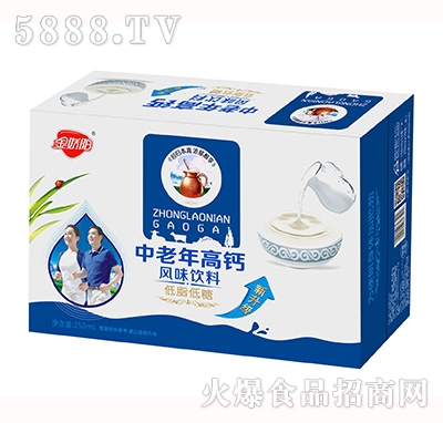 金嬌陽中老年高鈣風(fēng)味飲料箱裝