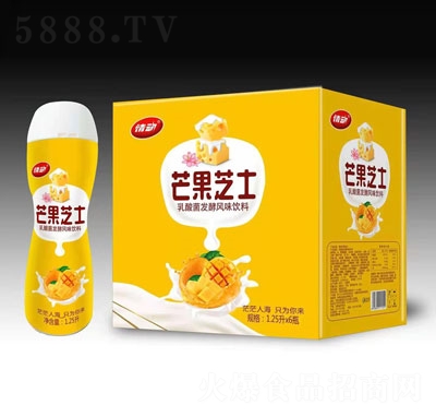 情動(dòng)芒果芝士乳酸菌發(fā)酵風(fēng)味飲料1.25LX6