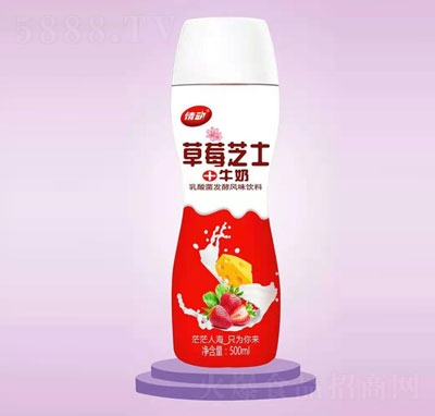 情動(dòng)草莓芝士乳酸菌發(fā)酵風(fēng)味飲料500ml