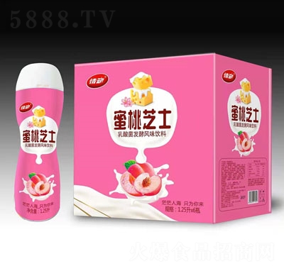 情動(dòng)蜜桃芝士乳酸菌發(fā)酵風(fēng)味飲料1.25LX6