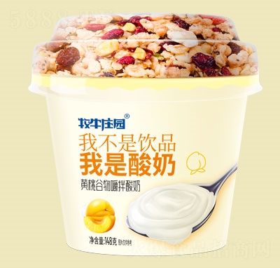 牧牛莊園黃桃谷物酸奶145ml