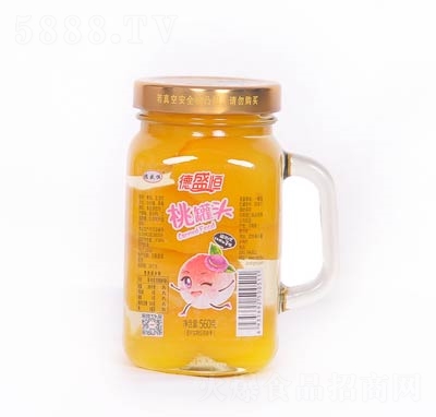 德盛恒桃罐頭罐裝560克