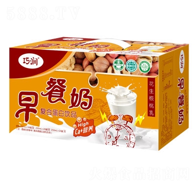 巧潤花生核桃乳早餐奶復(fù)合蛋白飲料禮盒裝