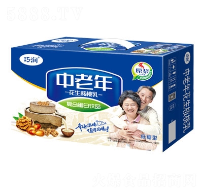 巧潤中老年花生核桃乳復(fù)合蛋白飲品禮盒裝