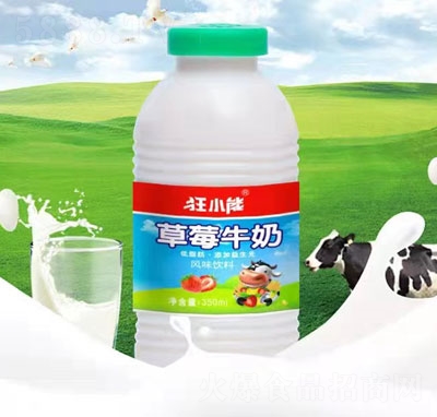 狂小能甜牛奶草莓牛奶乳味飲料風(fēng)味飲料早餐奶