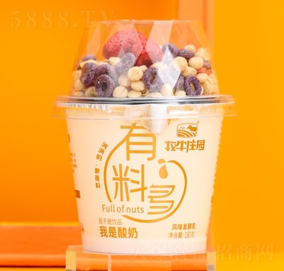 牧牛莊園有料多我是酸奶風味發(fā)酵乳180克