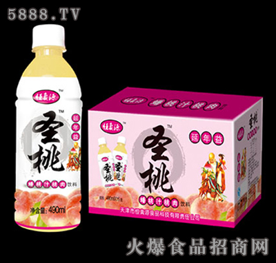 恒真源490ml圣桃蟠桃汁