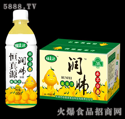 恒真源490ml潤(rùn)肺酸梨汁