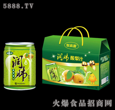 恒真源240ml潤(rùn)肺酸梨汁禮盒