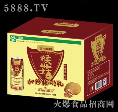 親情1家猴菇加鈣核桃乳960mlx6罐