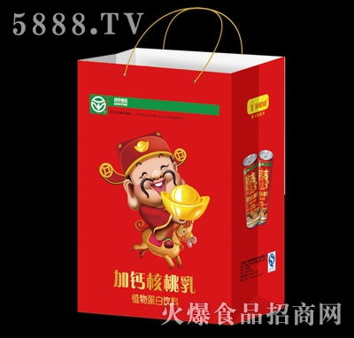 親情1家紅雙喜加鈣核桃乳手提