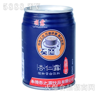 順露石磨杏仁露植物蛋白飲料240ml罐裝