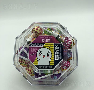 啟巧食品水果味棒棒糖150g