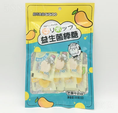 啟巧食品益生菌棒棒糖芒果牛奶味56g