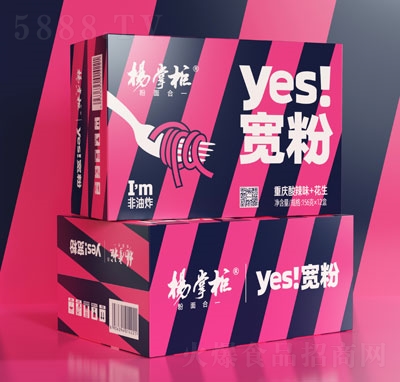 楊掌柜YES寬粉（桶）重慶酸辣味156克X12碗