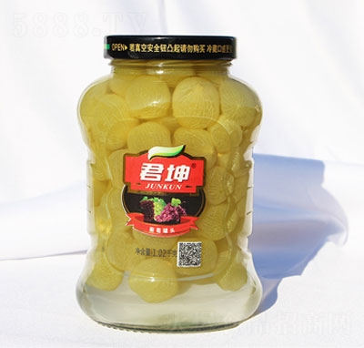 君坤葡萄罐頭水果罐頭1020g