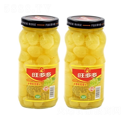 旺多多700g冰糖葡萄罐頭水果罐頭