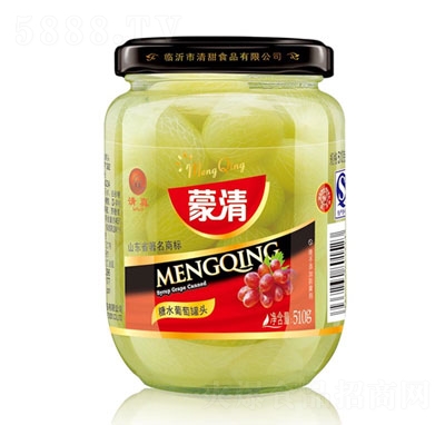 蒙清510g葡萄罐頭水果罐頭