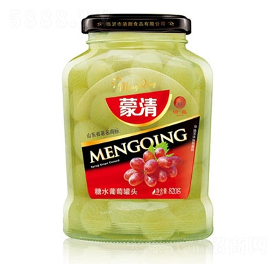 蒙清820g葡萄罐頭水果罐頭