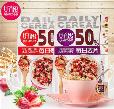 好遇水果麥片廠家直銷零食混合谷物烘焙代餐燕麥片營(yíng)養(yǎng)早餐