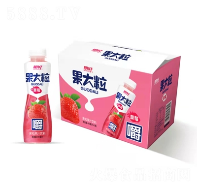 明好果果大粒草莓果粒果汁飲料480ml×15休閑飲品招商代理