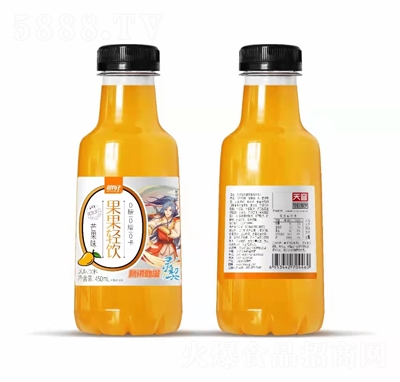 明好果果輕飲風(fēng)味飲料果味飲料招商代理批發(fā)450ml騰訊動(dòng)漫簽約芒果味