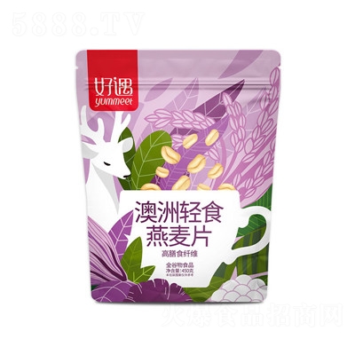 好遇澳洲輕食燕麥片沖飲即食90%粗糧免煮代餐營(yíng)養(yǎng)450克袋裝