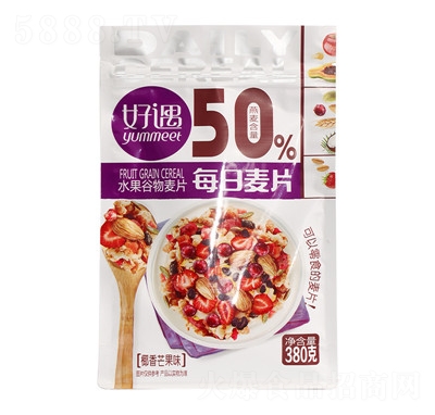 好遇水果麥片廠家直銷零食混合谷物烘焙代餐燕麥片營(yíng)養(yǎng)早餐椰香芒果味