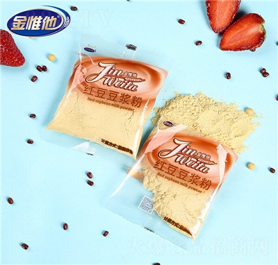 金惟他原味甜味豆?jié){粉營(yíng)養(yǎng)早餐袋裝速溶袋裝豆?jié){240g每日豆?jié){紅豆