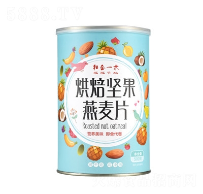 和合一木烘焙麥片500克即食楓糖熟水果堅(jiān)果燕麥片脆干吃