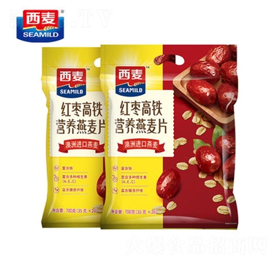 西麥紅棗高鐵營(yíng)養(yǎng)燕麥片700g營(yíng)養(yǎng)早餐代餐麥片燕麥片散裝批發(fā)