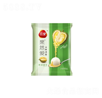 三全醇郁榴蓮水果湯圓元宵冷凍食品