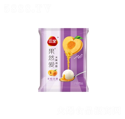 三全多情黃桃水果湯圓元宵冷凍食品