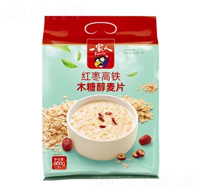 一家人800g紅棗高鐵木糖醇麥片沖飲品