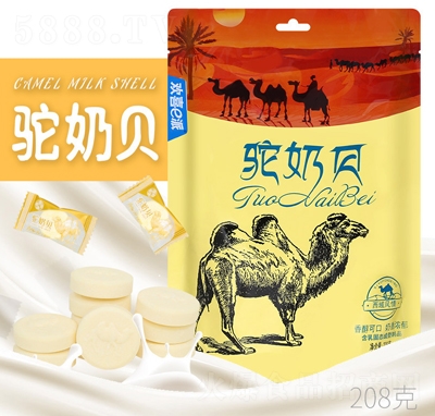 歡喜e派駱奶片駱奶貝208克休閑零食奶片駱奶片干