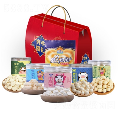 夯牛情內(nèi)蒙古特產(chǎn)奶食禮盒休閑零食小吃年貨送禮奶酪奶貝奶條