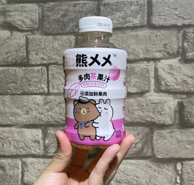 熊xx多肉茶果汁蜜桃烏龍茶復合果汁飲料商超貨源480ml