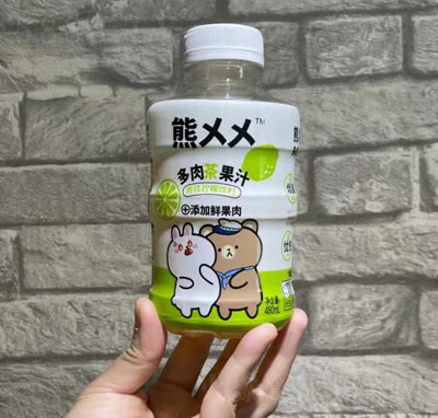 熊xx多肉茶果汁青桔檸檬茶復合果汁飲料商超貨源480ml