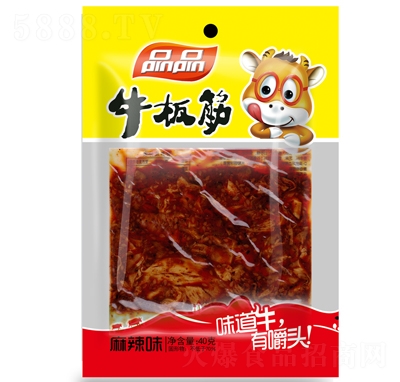 品品麻辣味牛板筋40克休閑食品招商代理