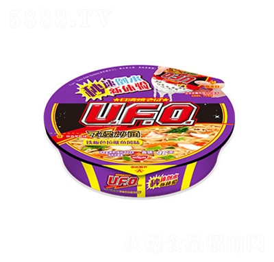 UFO鐵板色拉魷魚風(fēng)味碗面方便面招商代理夜宵代餐