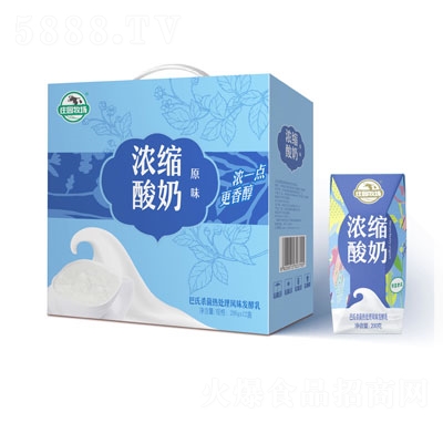 莊園牧場(chǎng)利樂(lè)鉆酸原味酸奶200g*12盒
