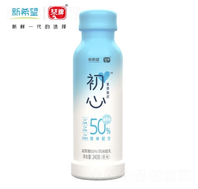 新希望(琴牌)初心減蔗糖50%原味風(fēng)味發(fā)酵乳240g