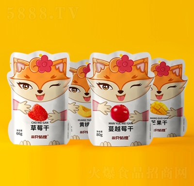 三只狐貍果干蜜餞混合裝休閑零食招商代理