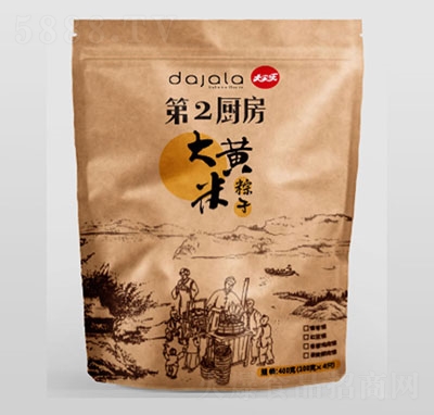 大家樂(lè)大黃米粽紅豆蜜棗餡400克端午粽子