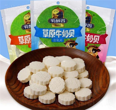 乳醇香草原牛奶貝含乳片150g奶制品休閑食品招商代理追劇零食