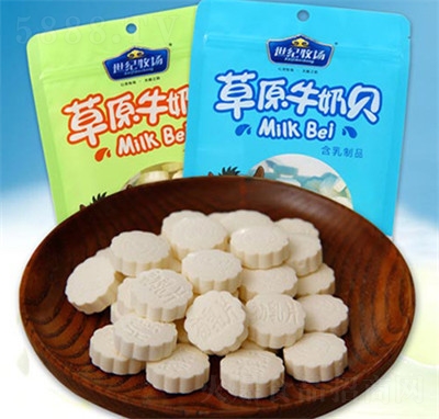 世紀(jì)牧場草原牛奶貝含乳片250g奶制品休閑食品招商代理追劇零食