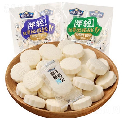 世紀(jì)牧場草原牛奶貝含乳片400g奶制品休閑食品招商代理追劇零食