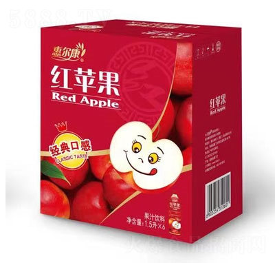 惠爾康紅蘋果果汁飲料招商代理1.5L×6