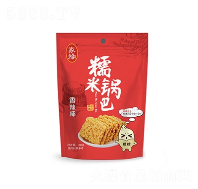 家緣香辣味糯米鍋巴200g休閑膨化零食